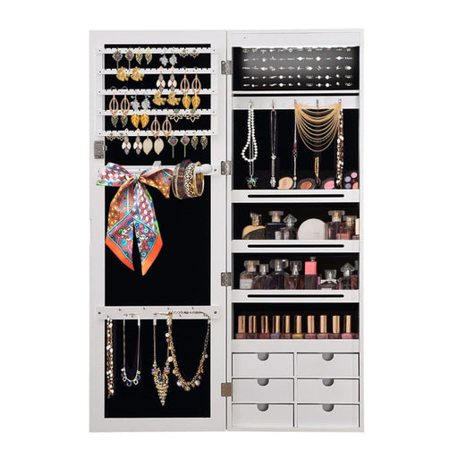 Jewellery Cabinet Full Length Mirror Mirrored Organizer Box
