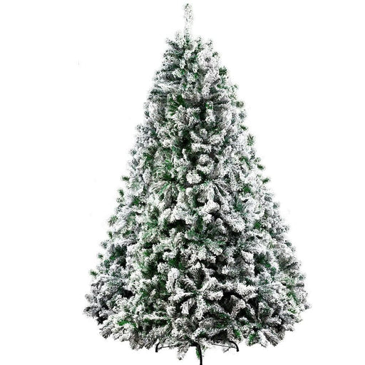 Jingle Jollys Christmas Tree 2.4m 8ft Xmas Decorations Snow