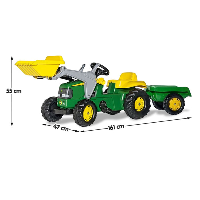 John Deere Rolly Kids Rt023110 Ride On Tractor With Trailer 