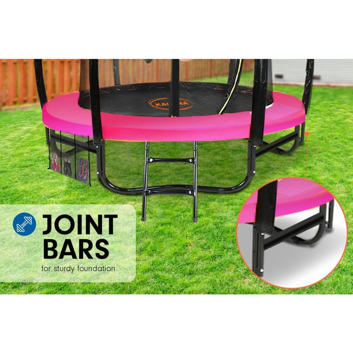 Kahuna Trampoline 8 Ft With Roof - Pink