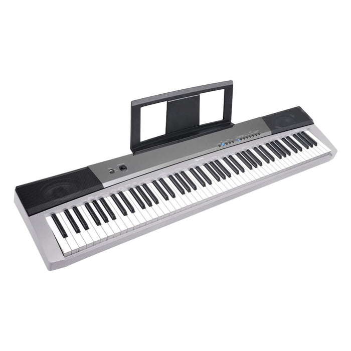 Karrera 88 Keys Electronic Keyboard Piano With Stand Silver