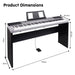 Karrera 88 Keys Electronic Keyboard Piano With Stand Silver