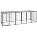 Dog Kennel Black Steel Opbinx