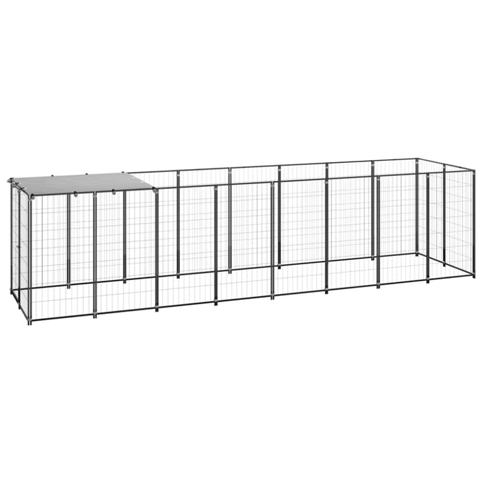 Dog Kennel Black Steel Tbnxxbb