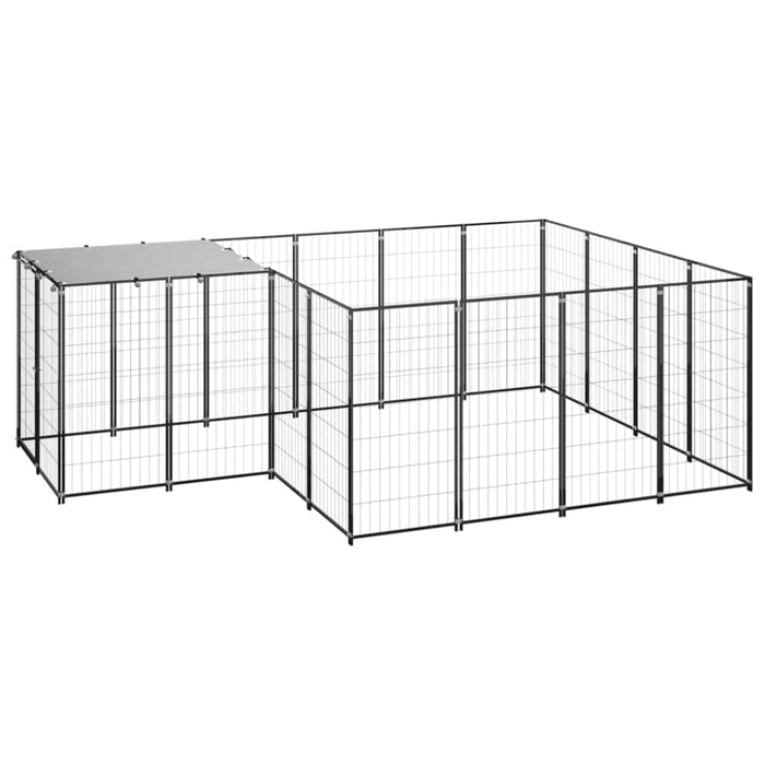 Dog Kennel Black Steel Tbnxxbp