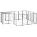 Dog Kennel Black Steel Tbnxxbp