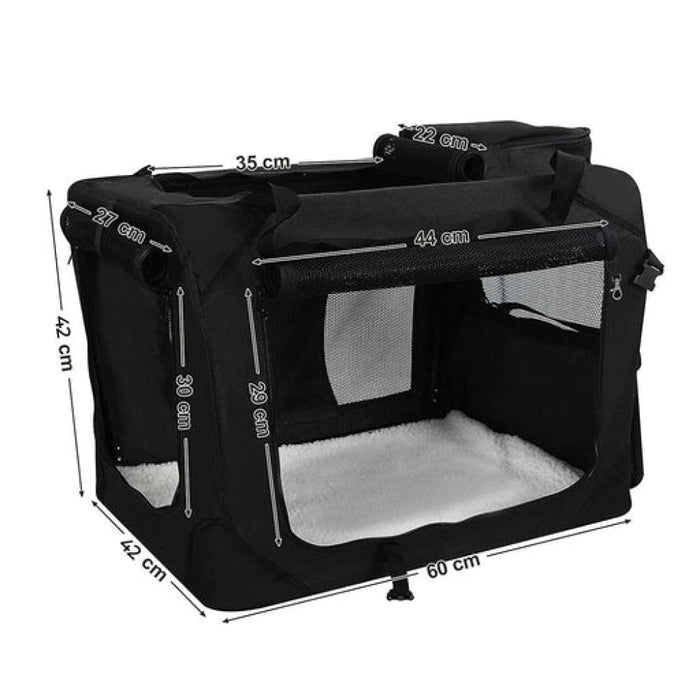 Dog Kennel Transport Box Folding Fabric Pet Carrier 60cm