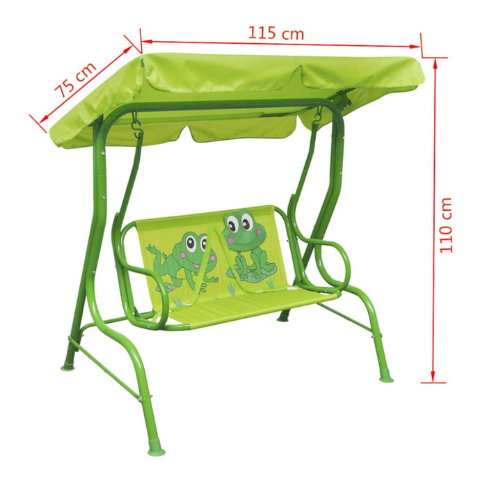 Kids Swing Seat Green Aonao