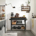 Kitchen Shelf Rustic Brown And Black Kki003b01