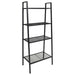 Ladder Bookcase 4 Tiers Metal Black Xapkix