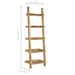 Ladder Shelf Brown Solid Mango Wood Xainit