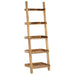 Ladder Shelf Brown Solid Mango Wood Xainit