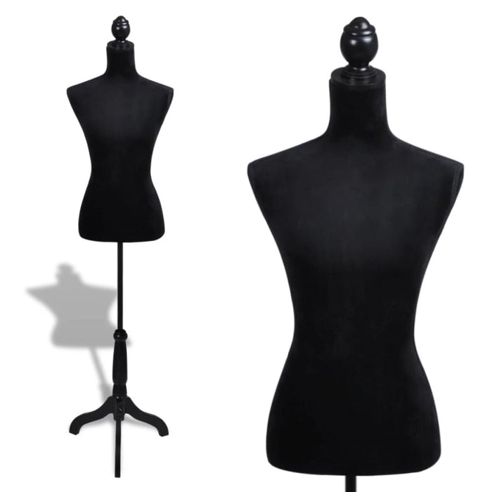 Ladies Bust Display Black Female Dressmakers Dummy