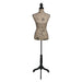 Ladies Bust Display Brown Black Jute Female Mannequin Tbbxk