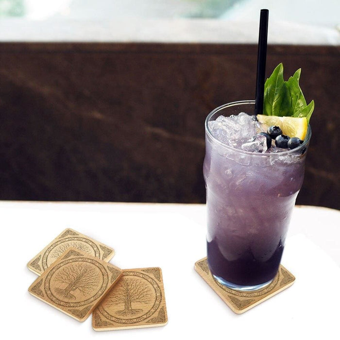 Laser Engraved Wood Coasters