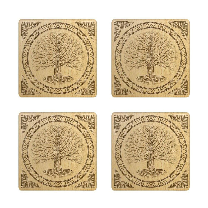 Laser Engraved Wood Coasters