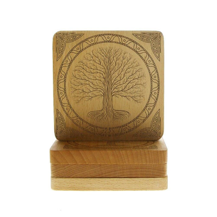 Laser Engraved Wood Coasters