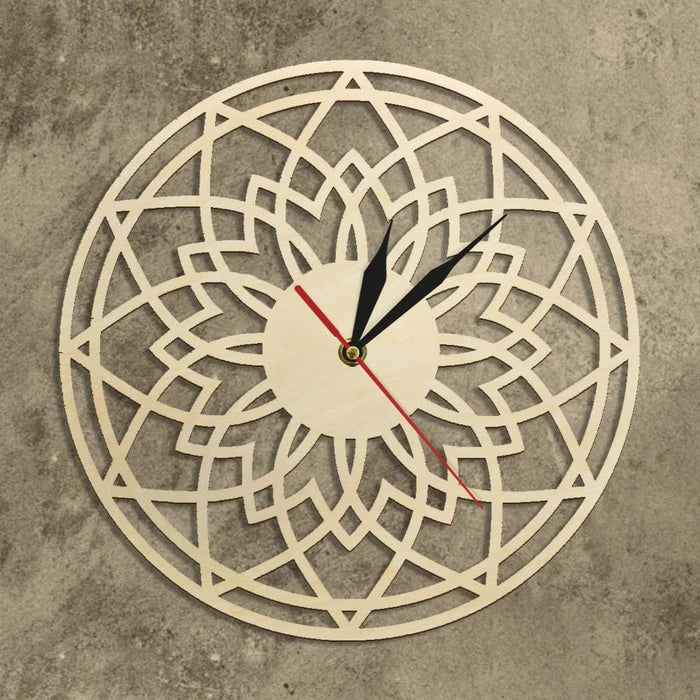 Laser Engraved Wooden Wall Clock