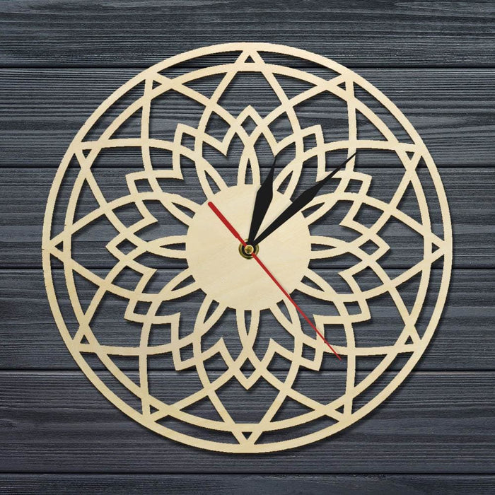 Laser Engraved Wooden Wall Clock