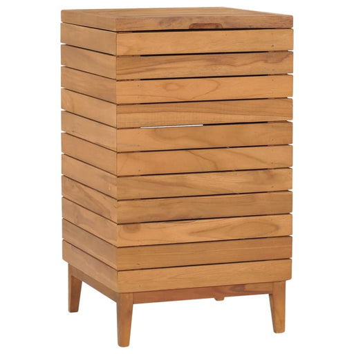 Laundry Basket 40x40x70 Cm Solid Teak Wood Xnkbil