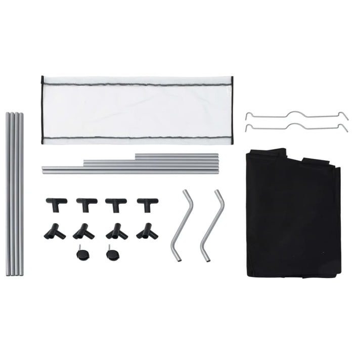 Laundry Sorter with 3 Bags Black Steel Xnxaxl