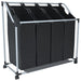 Laundry Sorter with 4 Bags Black Grey Xabtli