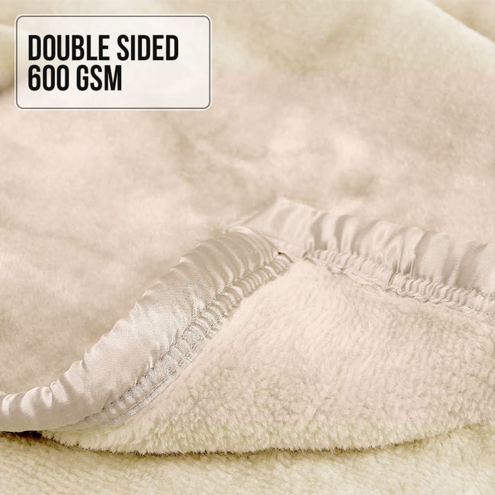 Laura Hill 600gsm Faux Mink Blanket Double-sided Queen Size