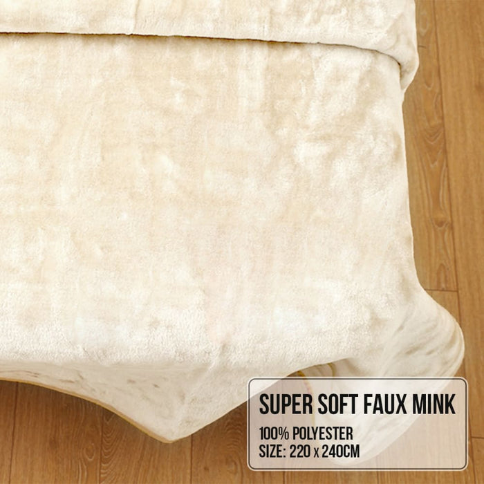 Laura Hill 600gsm Faux Mink Blanket Double-sided Queen Size