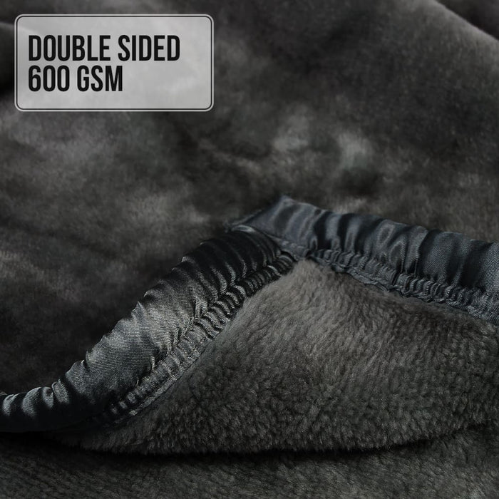 Laura Hill 600gsm Faux Mink Blanket Double-sided Queen Size