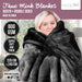 Laura Hill Faux Mink Blanket 800gsm Heavy Double-sided