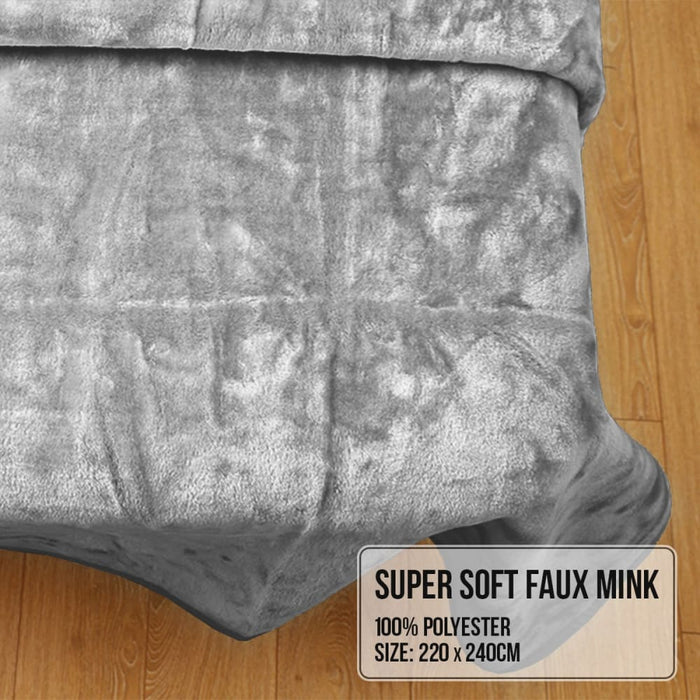 Laura Hill Faux Mink Blanket 800gsm Heavy Double-sided