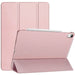 Pu Leather Slim Shell Hard Pc Trifold Back Protective Cover
