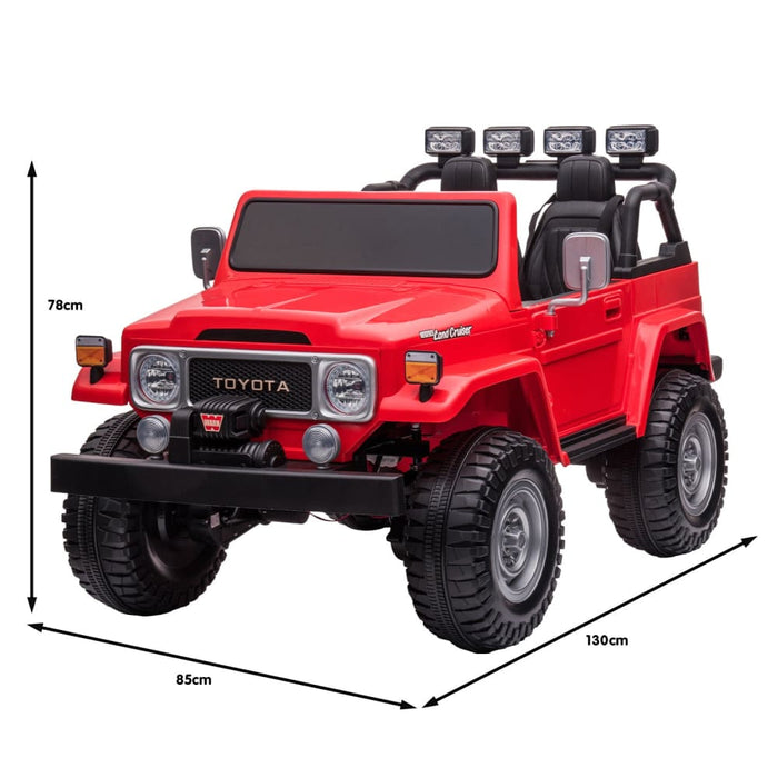 Licensed Toyota Fj-40 Electric Kids Ride on Car by - Red