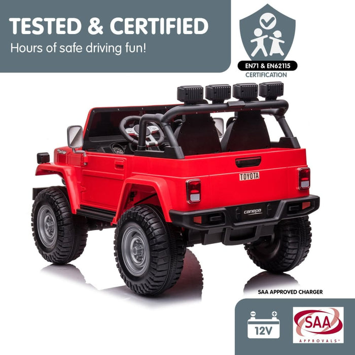 Licensed Toyota Fj-40 Electric Kids Ride on Car by - Red