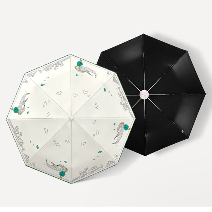 Lonely Girl Print Design Automatic Umbrella