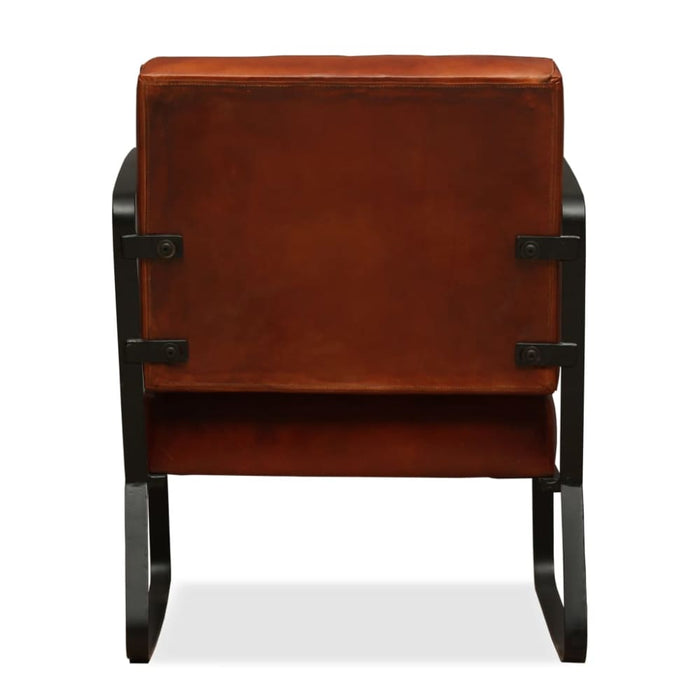 Lounge Chair Brown Genuine Leather Gl86069
