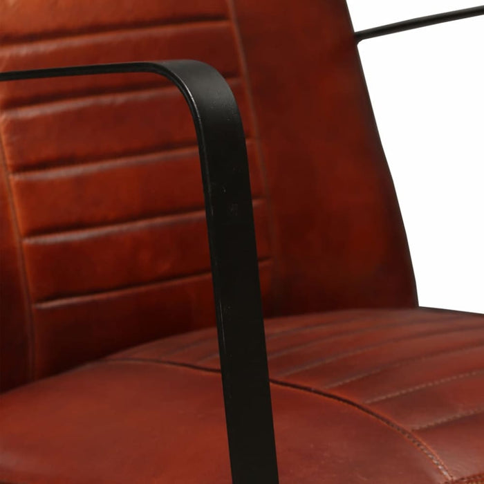 Lounge Chair Brown Genuine Leather Gl86069