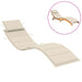 Sun Lounger Cushion Cream 186x58x3 Cm Toaolb