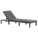 Sun Lounger with Cushion Poly Rattan Anthracite Aiipx