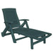 Sun Lounger with Footrest Plastic Green Atpni
