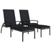 Sun Loungers 2 Pcs with Footrest Pe Rattan Grey Toiltt