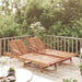 Sun Loungers 2 Pcs Solid Wood Acacia Tobakli