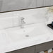 Luxury Ceramic Basin Rectangular Sink White with Faucet
