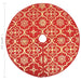 Luxury Christmas Tree Skirt With Sock Red 122 Cm Fabric