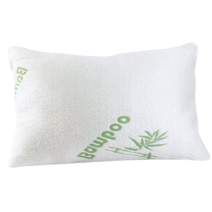 2x Luxury Natural Memory Foam Bed Pillows Bamboo Fabric