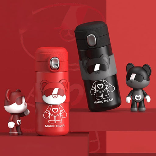 Magic Bear Design Double Wall Insulated Thermos Bottle
