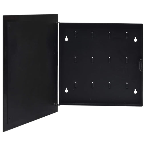 Key Box with Magnetic Board Black 35x35x5.5 Cm Txxiii