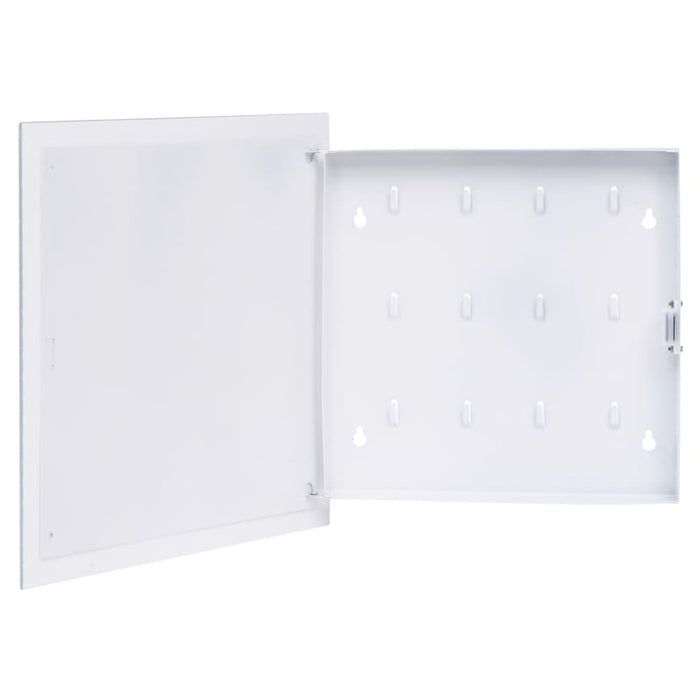 Key Box with Magnetic Board White 35x35x5.5 Cm Txxiil