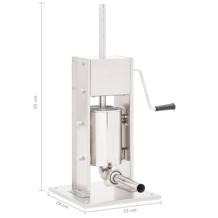 Manual Sausage Stuffer Silver 3 l Stainless Steel Pbklo