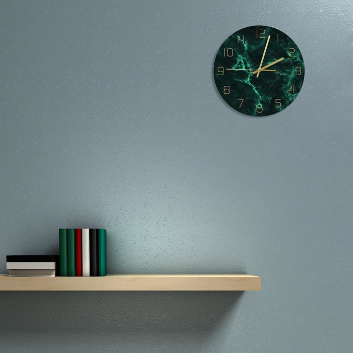 Marble Pattern Green Nordic Wall Clock Living Room